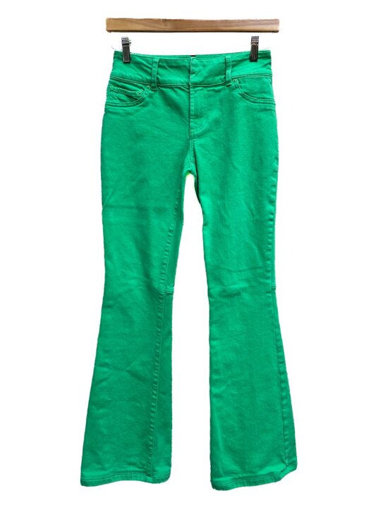 Alice + Olivia Denim - Alice + Olivia Stacey Bell Green Flare Jeans Size 25 Boho 70s Y2K